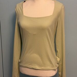 H&M Elegant Long Sleeve Square Neck Top
